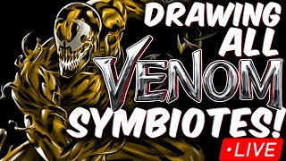 Drawing ALL VENOM SYMBIOTES  PHAGE [upl. by Mathre]