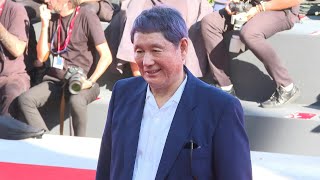 Japanese director Takeshi Kitano walks Venices red carpet for his movie Broken rage  AFP [upl. by Drof234]