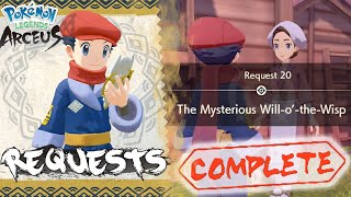 Pokemon Legends Arceus Request 20 Walkthrough quotThe Mysterious Will O The Wispquot How To Unlock amp Guide [upl. by Livia]