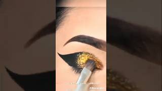 Black eye makeup।black golden। easy way।explore smokeyeyestutorial ytshorts shortvideo [upl. by Annekahs]