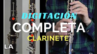 Escala Cromática en clarinete con posiciones  How to play chromatic scale [upl. by Zeena]