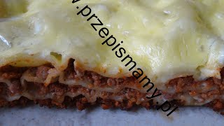 Lazania przepis na lasagne z miesem mielonym i sosem beszamelowym [upl. by Salter]