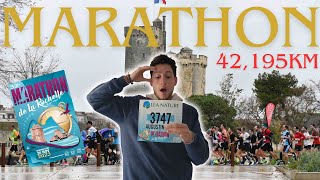 MON PREMIER MARATHON cétait difficile mais FANTASTIQUE  marathon [upl. by Atilem]