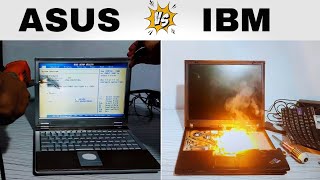 Destruction Of 2 Laptops  ASUS vs IBM [upl. by Arelc]