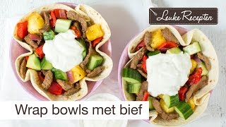 Recept wrap bowls met bief [upl. by Amitaf]