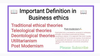 Traditional theories teleological theories deontology theories utilitarianism post modernism [upl. by Adnawad]