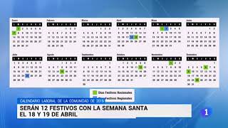 Calendario laboral Comunidad de Madrid 2019 [upl. by Roxie]