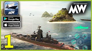 MODERN WARSHIPS Sea Battle Online Gameplay Walkthrough Android iOS  Part 1 [upl. by Nazar804]