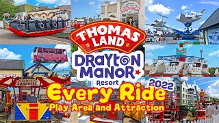 Every Ride Play Area and Attraction in Thomas Land Drayton Manor July 2022 4K [upl. by Etoile759]