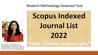 Scopus Indexed Journals List 2022scopus2022SCOPUSJournalsScopus Journals [upl. by Janifer380]