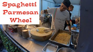 Spaghetti Parmesan Wheel  Italian Street Food HD [upl. by Queri]