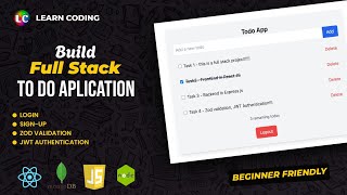 How to Build a Full Stack Web Application  Todo App MongoDBExpress jsReact jsNode js  Like🙏😊 [upl. by Qidas]