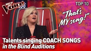 TOP 10  Talents SURPRISE with COACH SONGS in The Voice  part 2 [upl. by Eve]