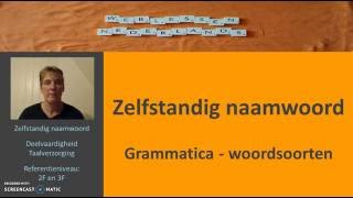 Zelfstandig naamwoord Grammatica woordsoorten [upl. by Alwyn]