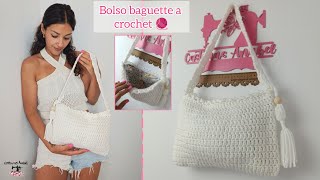 Bolso baguette a crochet 🧶 Paso a paso 😊 1° parte [upl. by Ordnas280]