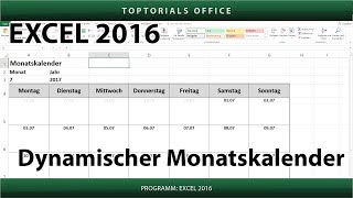 Dynamischen Monatskalender erstellen  Download Excel [upl. by Roath]