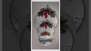 Hermosa decoración navideña con espejo diy navidad decoration manualidades [upl. by Aidnac]