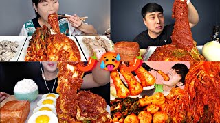 MUKBANGERS EATING TOO MUCH EXTREME SPICY KIMCHI🌶️🔥🥵🙀 [upl. by Ted]