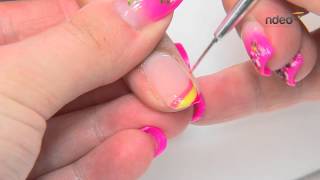 Nailart Anleitung für Anfänger Gel Polish mit Neon Farben  rbnailsde [upl. by Myrtie]