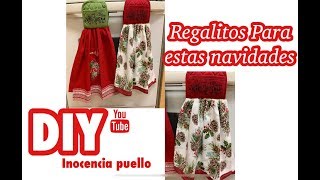 DOLLAR TREE DIY TOALLAS DE CORADAS PARA LA COCINAHOLIDAY CRAFT [upl. by Laeno]