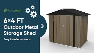 Patiowell Storage Shed  6 x 4 FT Assembly [upl. by Seaver361]