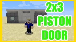 Simple Minecraft Flush Piston Door 2x3 EASY  LEARN REDSTONE [upl. by Salvidor864]