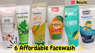 6 Most Affordable Facewash Reviews Best Facewash for acne  dark spots  skin brightening😍 [upl. by Venetia]