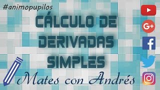 Cálculo de derivadas simples BACHILLERATO MATEMÁTICAS [upl. by Akinas]