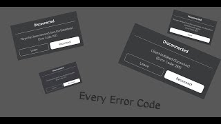 Every single error code on roblox explained [upl. by Villada]