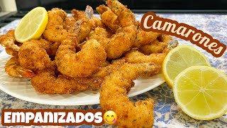 Como preparar CAMARONES EMPANIZADOS facil y delicioso [upl. by Aneeled454]