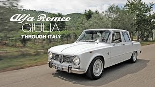 1972 Alfa Romeo Giulia Super through Italy Lago Bolsena [upl. by Cuhp]