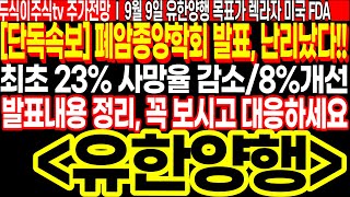 유한양행 단독속보 폐암종양학회 발표내용 정리 꼭 보시고 대응하세요 최초 23 사망율 감소8 개선 FT두식이주식TV 목표가 렉라자 미국 FDA [upl. by Eseerahs]