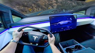 What Its Like To Drive A Tesla Cybertruck POV [upl. by Crabb924]