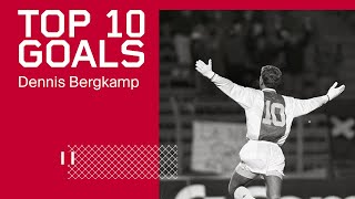 TOP 10 GOALS  Dennis Bergkamp  Ajax Legends Best Goals [upl. by Ocsinarf]