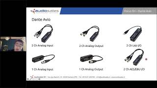 Focus On  Audinate Utilizzo dei device Dante AVIO e Dante Virtual Soundcard [upl. by Florri]