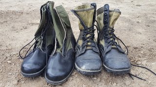 Rothco Jungle boots vs Original Vietnam Jungle Boots [upl. by Eiramalegna]