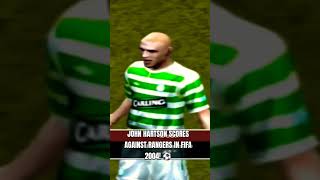 John Hartson scores for Celtic against Rangers in FIFA 2004 ⚽ Shorts  AI Simulation Gameplay [upl. by Pish]