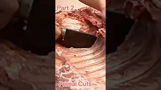 Step by step  Primal Cuts  Part 2 butcher butchershop butchery knifeskills [upl. by Gore]