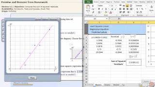 Least Squares Linear Regression  EXCEL [upl. by Eirb]