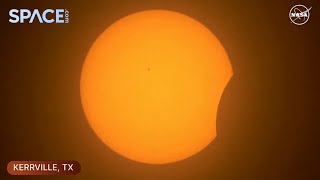 2024 solar eclipse begins over Texas  See the first timelapse [upl. by Atiloj]