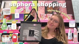 SKINCARE SHOPPING AT SEPHORA  new skincare must haves  HUGE HAUL [upl. by Anelhtac]