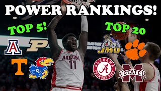 College Basketball Power Rankings Dannyology 35 1 [upl. by Ras]