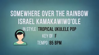 Somewhere Over The Rainbow  Israel Kamakawiwoole  Karaoke Backing Track  Female singers [upl. by Helbonnah]