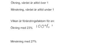 Förändringsfaktor ökning och minskning 42 Prio 8 amp 24 Prio 9 [upl. by Fablan]