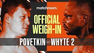 Alexander Povetkin vs Dillian Whyte amp undercard weighin [upl. by Fitzhugh]