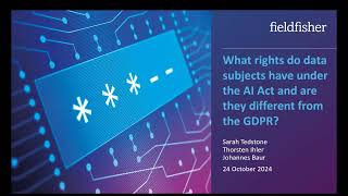 What rights do data subjects have under the AI Act and are they different from the GDPR [upl. by Saxela]