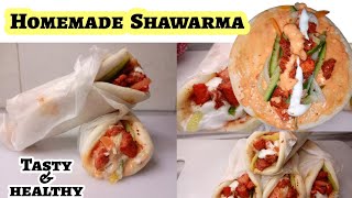 Chicken Shawarma Recipe  Shawarma in Hindi  Urdu Homemade  How to make shawarma at home 🏡 [upl. by Nauwaj]