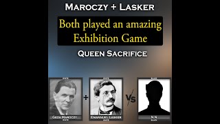 Both Greats played brilliantly  Maroczy  Lasker vs NN 1900 [upl. by Letty]