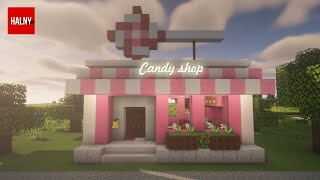 How to build a candy shop in Minecraft🍭 [upl. by Ylicic]