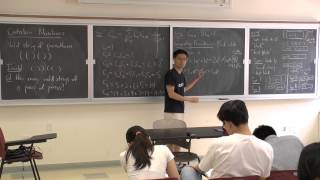 NYMC Talk by Dr PoShen Loh on Catalan Numbers Part 1 [upl. by Auqined]